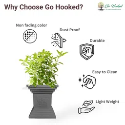 Go Hooked 16 Inch Tulsi Pot Traditional Decorative Planter for Home & Pooja Decor image 4