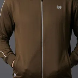SANDPIPER Self Design Mock Collar Tracksuits image 3