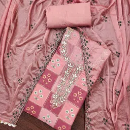 Ishin Embroidered Unstitched Dress Material image 1