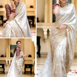 Bhagirath Fashion Woven Design Zari Art Silk Banarasi Saree-picture-33