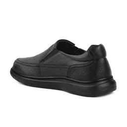 LOUIS STITCH Men Jet Black Milled Lightweight Slip-On Moccasin image 4