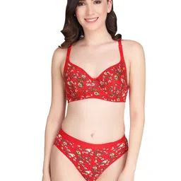 Liigne Pack Of 2 Everyday Printed Padded Bra Pure Cotton Lingerie Set image 2