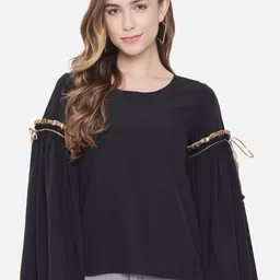 OTIRA Bell Sleeve Tie-Ups Top-picture-14