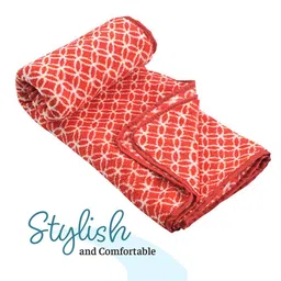 Kuber Industries Red 5 Pieces Printed Microfiber 280 GSM Ultra Absorbent Face Towels image 3