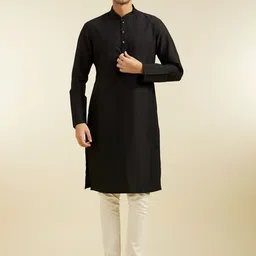 Diwas by Manyavar Men Patchwork Kurta-picture-16