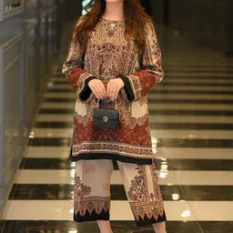 KALINI Women Ethnic Motifs Printed Regular Kurta with Trousers-picture-18