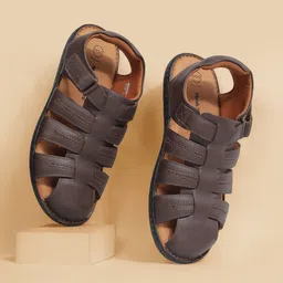 Hush Puppies Men Solid Leather Gladiators Sandals-picture-25