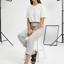 HERE&NOW Women Faux Leather Open Toe Flats-picture-41