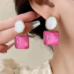 Adornity Women Pink Earrings-image-80