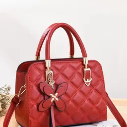 StyleCast Stylish Geometric Printed Structured Handheld Bag With Detachable Sling Strap-picture-38