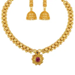 DIVASTRI 1g Micron Gold-Plated Traditional Jewellery Set image 1