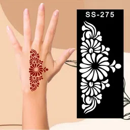 VOORKOMS Mehndi Stencil Sticker Designs With Detailed Floral & Leaf-picture-17