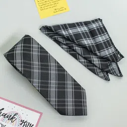 Tossido Men Check Necktie & Pocket Square Giftset image 2