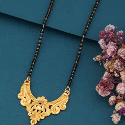 Bhanu diam Gold-Plated Brass Mangalsutra image 2