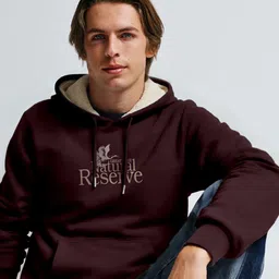 MaverIQ Men Printed Hooded Sweatshirt image 4