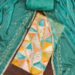 HERE&NOW Embroidered Unstitched Dress Material-picture-14