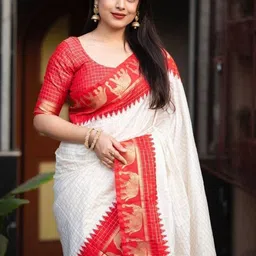 Vidula Fashion Woven Design Zari Saree With Blouse Piece image 2