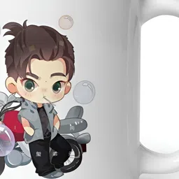 Mr UVD White & Brown Graphic Printed Ceramic Glossy Mug image 2