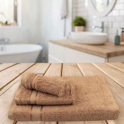 Ramraj Brown 3 Piece Other 500 GSM Towel Set-picture-32