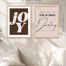 WALLLANE Brown 2 Piece Wood Abstract Wall Paintings image 5