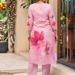 GoSriKi Women Floral Printed Regular Kurta with Palazzos image 2