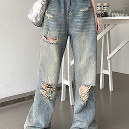 StyleCast Women Straight Fit Mid-Rise Highly Distressed Denim Jeans-picture-33