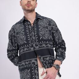glitchez Ethnic Yet Modern Prints Relaxed Fit Casual Shirt-picture-12
