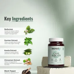 INCREDIO Carb Blocker With Reducose - 30 Capsules image 5