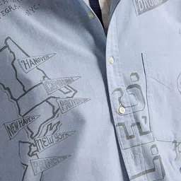 Polo Ralph Lauren Typography Printed Button Down Collar Linen-Cotton Shirt image 4