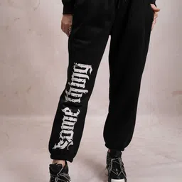 tokyo talkies Women Printed Black Track Pants image 1