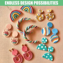 asian hobby crafts Polymer Oven Bake Clay Jewellery Making Kit with Tools for Kids and Adults image 4