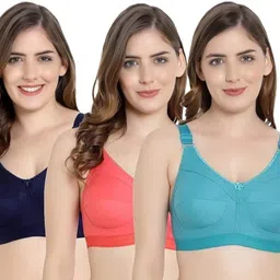avyaya beauty Pack of 3 Women Full Coverage Non Padded Bra-picture-23
