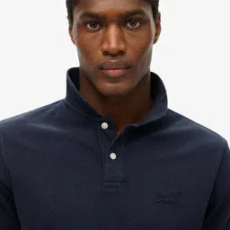 superdry Textured Pique Short-Sleeve Polo T-Shirt image 4