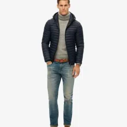 superdry Men Fuji Lite Regular Fit Zip-Front Hooded Puffer Jacket image 4