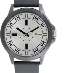 giomex Trendy watch for men & boys Analog Watch - For Men & Women 3123SL01 Silver Silicone BLACK-picture-10