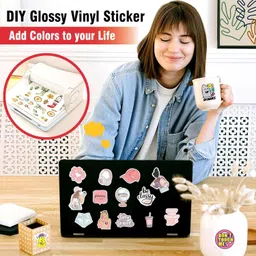 mr craft Adhesive Matte (PACK OF 25) Sticker A4 100 gsm A4 paper image 4