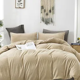 MORADO Beige Double Bed Duvet Cover-image-16