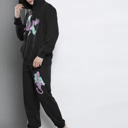 boohooMAN Typography Detailed Hooded Oversized Tracksuits image 3