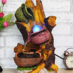 CHRONIKLE Multicolor Polyresin Matki Style 2 Steps Waterfall Fountain-picture-34