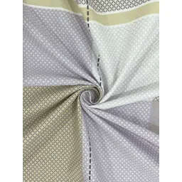 SWAYAM Ananda Purple Checked Pure Cotton 210TC Fitted Queen Bedsheet Set 1.98 x 1.82m image 5