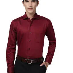Metal Blood Red Cotton Slim Fit Shirt-picture-27