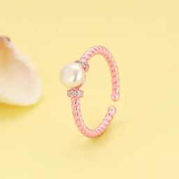 GIVA 92.5 Sterling Silver Pearl Of Paradise Ring for Women-picture-33