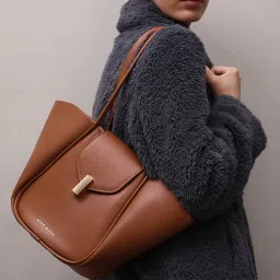 VERO MODA Women Dark Brown Solid Tote Bag-picture-40