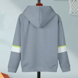 HELLCAT Kids Grey Graphic Print Full Sleeves Sweatshirt image 2