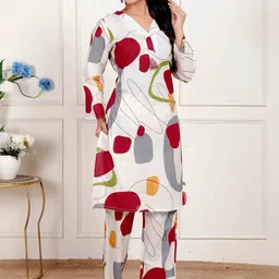 NAVYAAZRI Women Printed Regular Pure Cotton Kurta with Pyjamas-picture-29
