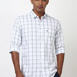 Peter England Casuals Men Slim Fit Opaque Checked Casual Shirt-picture-21