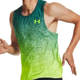 Under Armour Green Slim Fit Printed Tank Tee-image-11