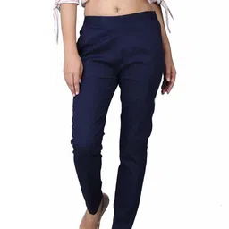 Pittra4ever Women Comfort Flat-Front Hook and Bar Mid-Rise Regular Fit Trousers-picture-39