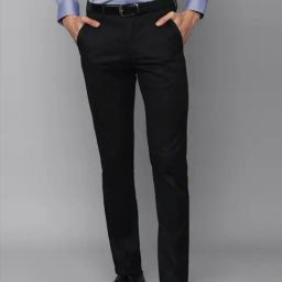 Louis Philippe Mid Grey Slim Fit Trousers-picture-44