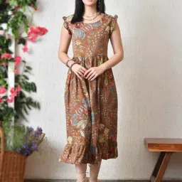 DECKEDUP Multi Color Cotton Printed Dress-picture-11